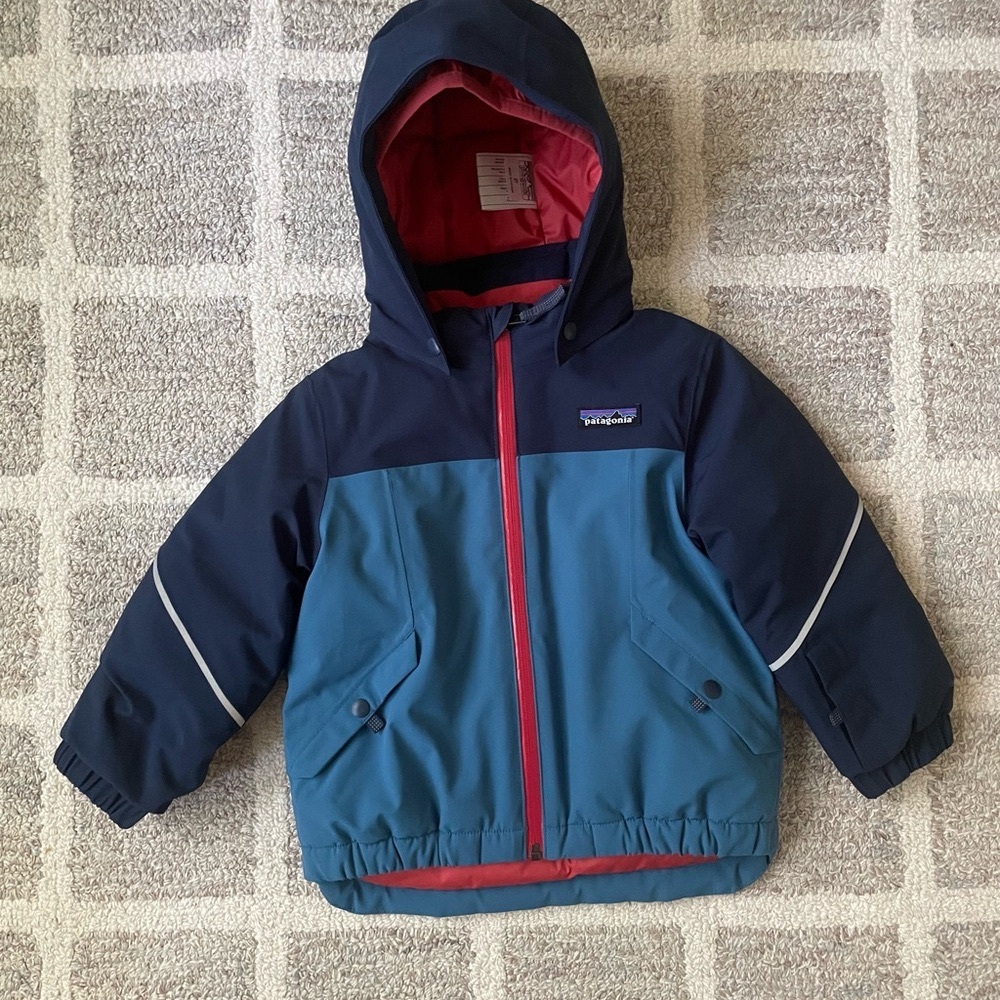 Patagonia Navy and Coral Hooded Jacket